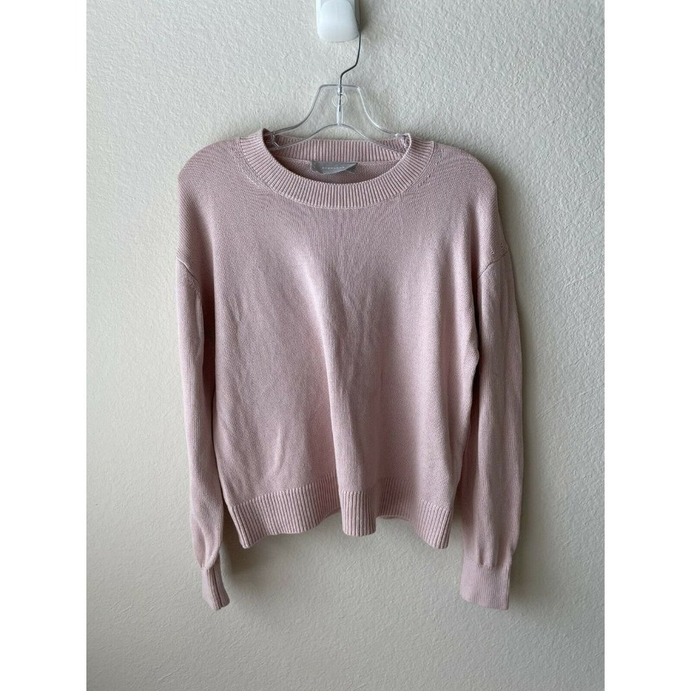 Everlane Regular Size Small Solid Pink Pullover Sw - image 1